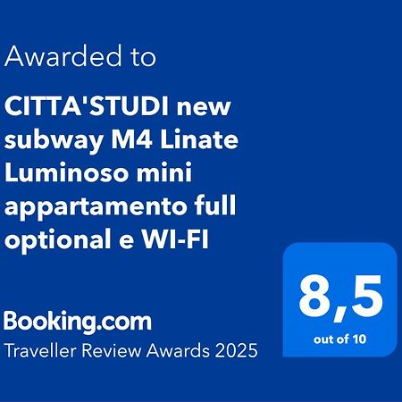 Citta Studi M4 Subway Linate, City Center 10 Min, Luminoso Appartamento Full Optional Wi-Fi Mailand Exterior foto